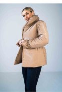 Kurtka Damska Model M933 Beige - Figl Figl Kurtka Damska Model M933 Beige - Figl Figl