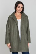 Płaszcz Damski Model M589 Oliwka - Figl Figl Płaszcz Damski Model M589 Oliwka - Figl Figl