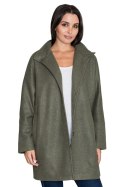 Płaszcz Damski Model M589 Oliwka - Figl Figl Płaszcz Damski Model M589 Oliwka - Figl Figl