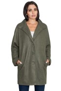 Płaszcz Damski Model M589 Oliwka - Figl Figl Płaszcz Damski Model M589 Oliwka - Figl Figl
