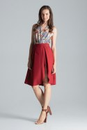 Spódnica Model M675 Bordo - Figl Figl Spódnica Model M675 Bordo - Figl Figl