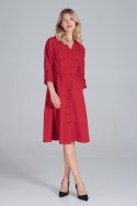 Sukienka Model M843 Bordo - Figl Figl Sukienka Model M843 Bordo - Figl Figl