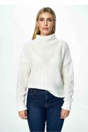 Sweter Damski Model M886 Ecru - Figl Figl Sweter Damski Model M886 Ecru - Figl Figl