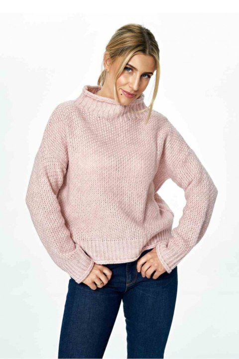 Sweter Damski Model M886 Light Pink - Figl Figl Sweter Damski Model M886 Light Pink - Figl Figl