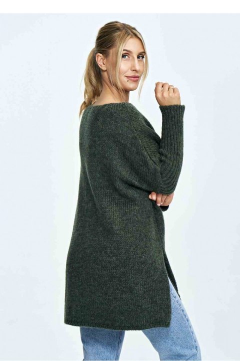 Sweter Damski Model M900 Dark Olive - Figl Figl Sweter Damski Model M900 Dark Olive - Figl Figl