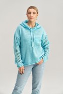 Sweter Damski Model M996 Błękit - Figl Figl Sweter Damski Model M996 Błękit - Figl Figl