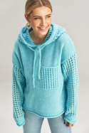 Sweter Damski Model M996 Błękit - Figl Figl Sweter Damski Model M996 Błękit - Figl Figl