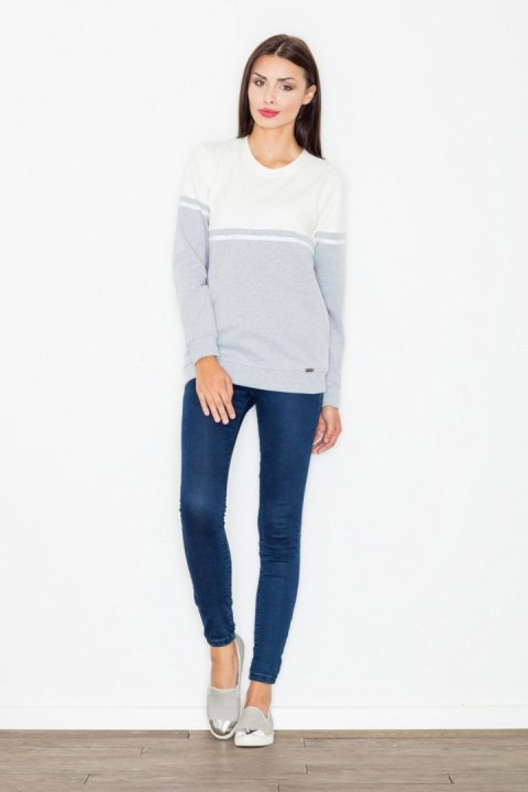 Bluza Damska Model M511 Grey/Ecru - Figl Figl Bluza Damska Model M511 Grey/Ecru - Figl Figl