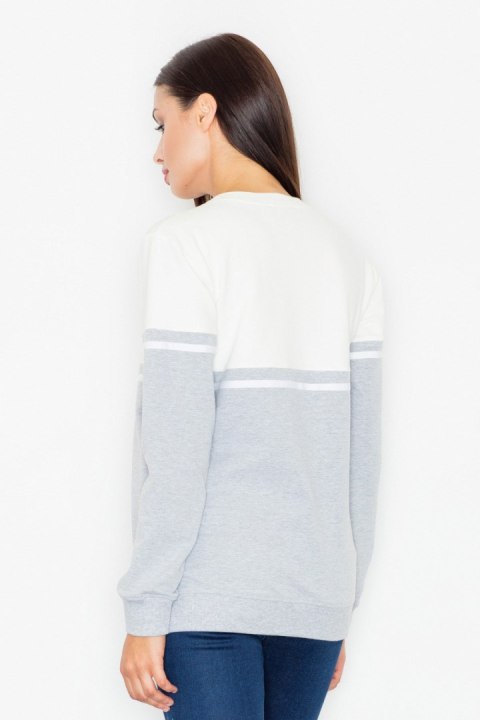 Bluza Damska Model M511 Grey/Ecru - Figl Figl Bluza Damska Model M511 Grey/Ecru - Figl Figl