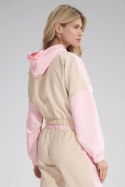 Bluza Damska Model M757 Beige/Pink - Figl Figl Bluza Damska Model M757 Beige/Pink - Figl Figl
