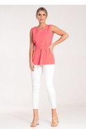 Bluzka Model M1071 Coral - Figl Figl Bluzka Model M1071 Coral - Figl Figl