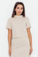 Bluzka Model M542 Beige - Figl Figl Bluzka Model M542 Beige - Figl Figl