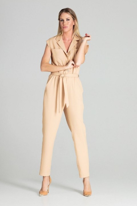 Kombinezon Damski Model M695 Beige - Figl Figl Kombinezon Damski Model M695 Beige - Figl Figl