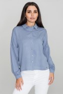 Koszula Damska Model M582 Blue - Figl Figl Koszula Damska Model M582 Blue - Figl Figl