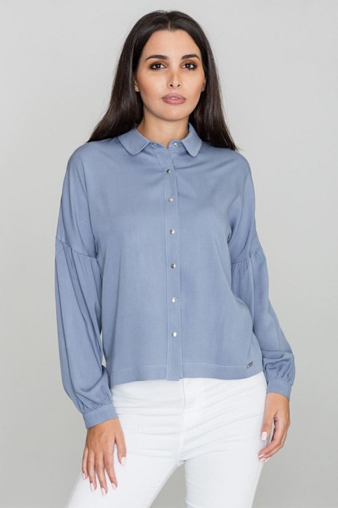 Koszula Damska Model M582 Blue - Figl Figl Koszula Damska Model M582 Blue - Figl Figl