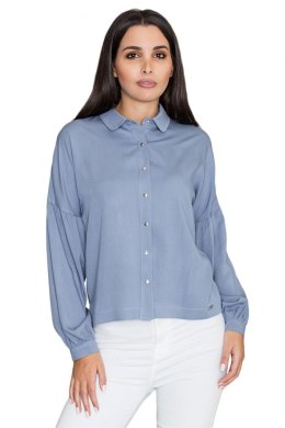 Koszula Damska Model M582 Blue - Figl Figl
