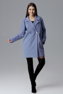 Płaszcz Damski Model M625 Blue - Figl Figl Płaszcz Damski Model M625 Blue - Figl Figl