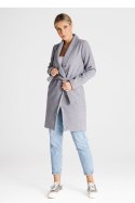 Płaszcz Damski Model M990 Grey - Figl Figl Płaszcz Damski Model M990 Grey - Figl Figl