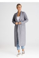 Płaszcz Damski Model M991 Grey - Figl Figl Płaszcz Damski Model M991 Grey - Figl Figl