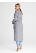 Płaszcz Damski Model M991 Grey - Figl Figl Płaszcz Damski Model M991 Grey - Figl Figl