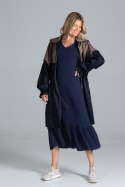 Płaszcz Model M817 Navy/Brown - Figl Figl Płaszcz Model M817 Navy/Brown - Figl Figl