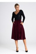 Spódnica Model M964 Bordo - Figl Figl Spódnica Model M964 Bordo - Figl Figl
