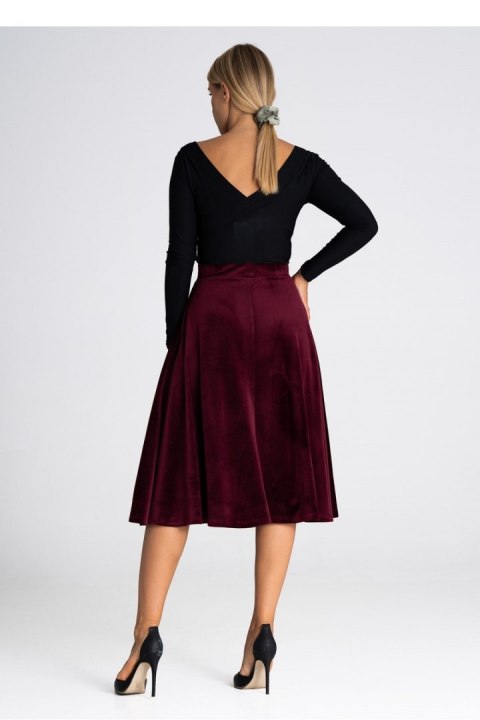 Spódnica Model M964 Bordo - Figl Figl Spódnica Model M964 Bordo - Figl Figl