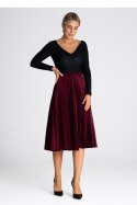 Spódnica Model M964 Bordo - Figl Figl Spódnica Model M964 Bordo - Figl Figl