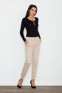 Spodnie Damskie Model M556 Beige - Figl Figl Spodnie Damskie Model M556 Beige - Figl Figl