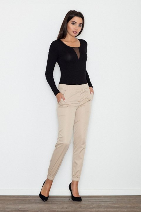 Spodnie Damskie Model M556 Beige - Figl Figl Spodnie Damskie Model M556 Beige - Figl Figl