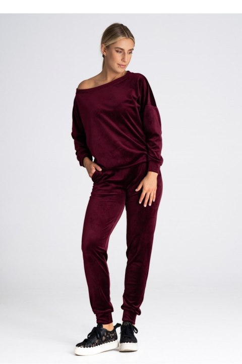Spodnie Dresowe Model M965 Bordo - Figl Figl Spodnie Dresowe Model M965 Bordo - Figl Figl