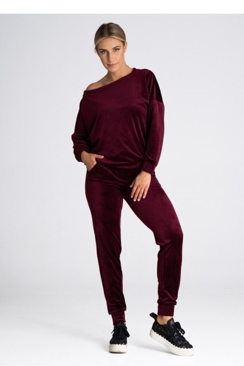 Spodnie Dresowe Model M965 Bordo - Figl Figl Spodnie Dresowe Model M965 Bordo - Figl Figl