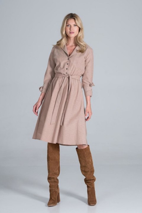 Sukienka Model M838 Beige - Figl Figl Sukienka Model M838 Beige - Figl Figl