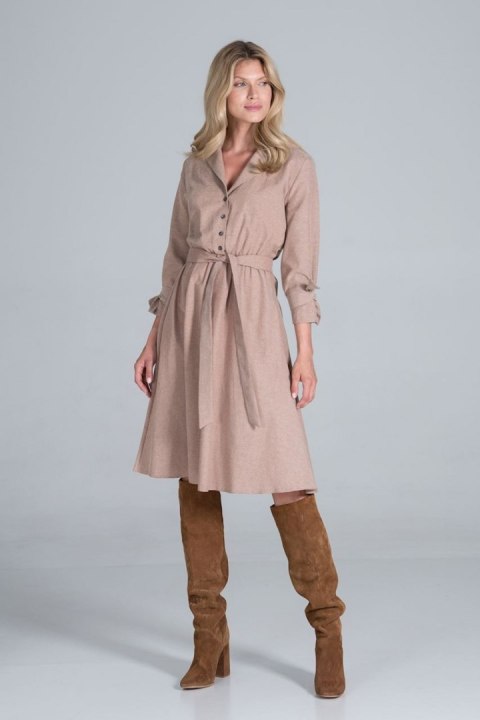 Sukienka Model M838 Beige - Figl Figl Sukienka Model M838 Beige - Figl Figl