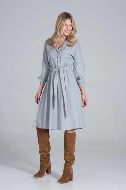 Sukienka Model M838 Grey - Figl Figl Sukienka Model M838 Grey - Figl Figl