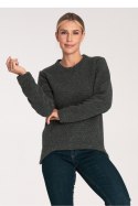 Sweter Damski Model M1044 Dark Grey - Figl Figl Sweter Damski Model M1044 Dark Grey - Figl Figl