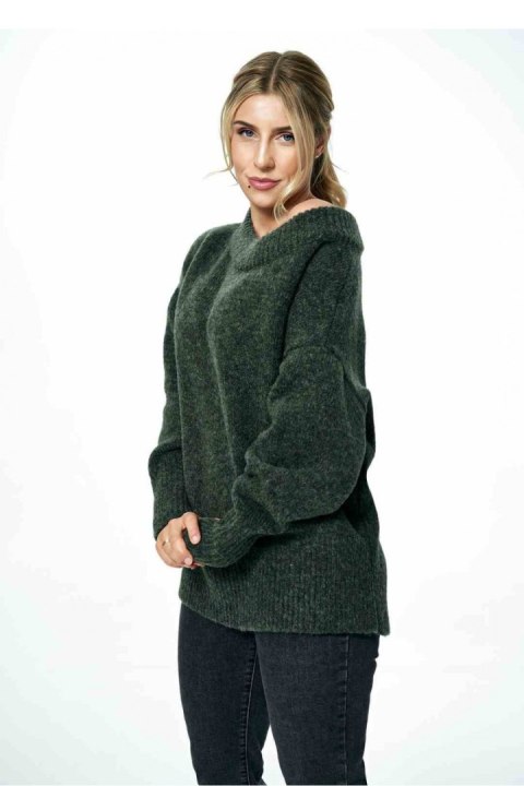 Sweter Damski Model M882 Dark Olive - Figl Figl Sweter Damski Model M882 Dark Olive - Figl Figl