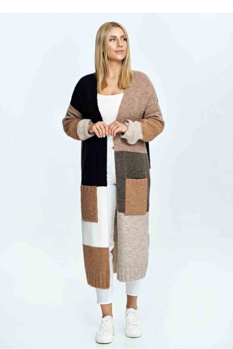 Sweter Kardigan Model M896 Black/Brown - Figl Figl Sweter Kardigan Model M896 Black/Brown - Figl Figl