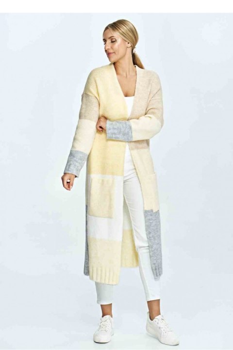 Sweter Kardigan Model M896 Yellow/Beige - Figl Figl Sweter Kardigan Model M896 Yellow/Beige - Figl Figl