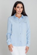 Koszula Damska Model M581 Sky Blue - Figl Figl Koszula Damska Model M581 Sky Blue - Figl Figl