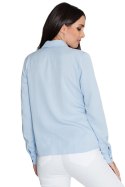 Koszula Damska Model M581 Sky Blue - Figl Figl Koszula Damska Model M581 Sky Blue - Figl Figl