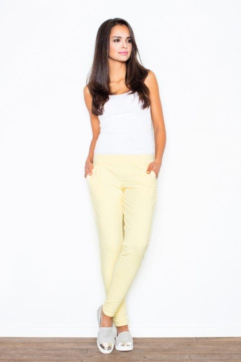 Spodnie Damskie Model 305 Yellow - Figl Figl Spodnie Damskie Model 305 Yellow - Figl Figl