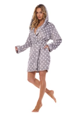Szlafrok Damski Model Dots 2405 Grafit - L&L collection Hurtownia odzieży on-line, moda damska, bielizna i obuwie dla kobiet - M L&L collection