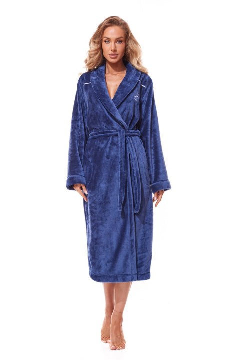 Szlafrok Damski Model Lux Long 2312 Navy - L&L collection L&L collection Szlafrok Damski Model Lux Long 2312 Navy - L&L collection L&L collection
