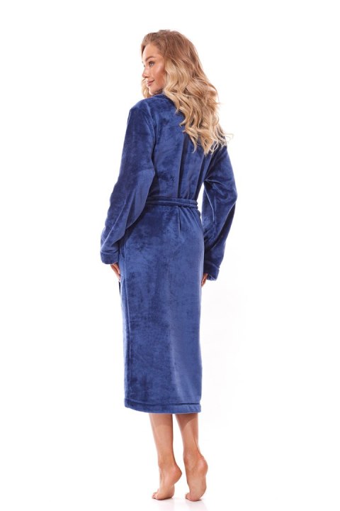 Szlafrok Damski Model Lux Long 2312 Navy - L&L collection L&L collection Szlafrok Damski Model Lux Long 2312 Navy - L&L collection L&L collection
