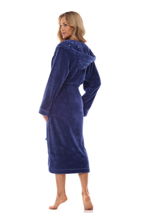 Szlafrok Damski Model Night Long 2412 Navy - L&L collection L&L collection Szlafrok Damski Model Night Long 2412 Navy - L&L collection L&L collection