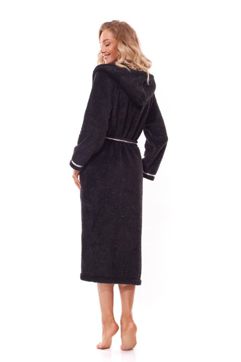 Szlafrok Damski Model Soft Long 2322 Black - L&L collection L&L collection Szlafrok Damski Model Soft Long 2322 Black - L&L collection L&L collection