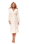 Szlafrok Damski Model Soft Long 2322 Ecru - L&L collection L&L collection Szlafrok Damski Model Soft Long 2322 Ecru - L&L collection L&L collection