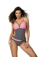 Jednoczęściowy strój kąpielowy Kostium Kąpielowy Model Beatrix Ardesia-Hollywood M-337 Pink/Grey - Marko Marko Jednoczęściowy strój kąpielowy Kostium Kąpielowy Model Beatrix Ardesia-Hollywood M-337 Pink/Grey - Marko Marko