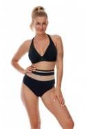 Kostium dwuczęściowy Figi kąpielowe Model Devon Braletka Wysoki pas Black - Lupo Line Lupo Line Kostium dwuczęściowy Figi kąpielowe Model Devon Braletka Wysoki pas Black - Lupo Line Lupo Line